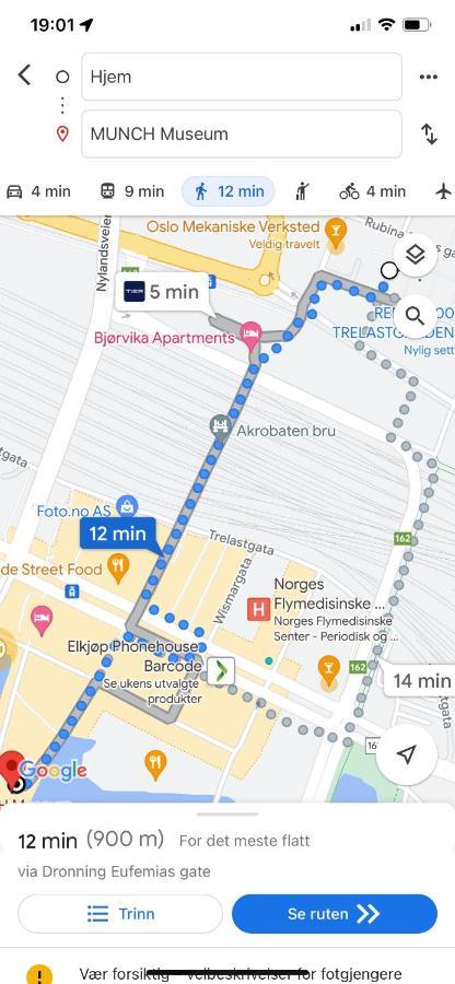 Top Floor City Center Flat With Free Parking Осло Екстер'єр фото